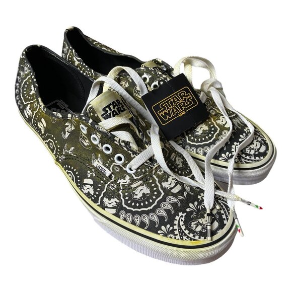 Vans X Star Wars Stormtroopers LIMITED green sprayed shoe paisley NEW men US11.5 - Picture 1 of 7